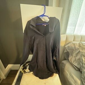 Calypso St Barth -silk blouse blue gray  xs